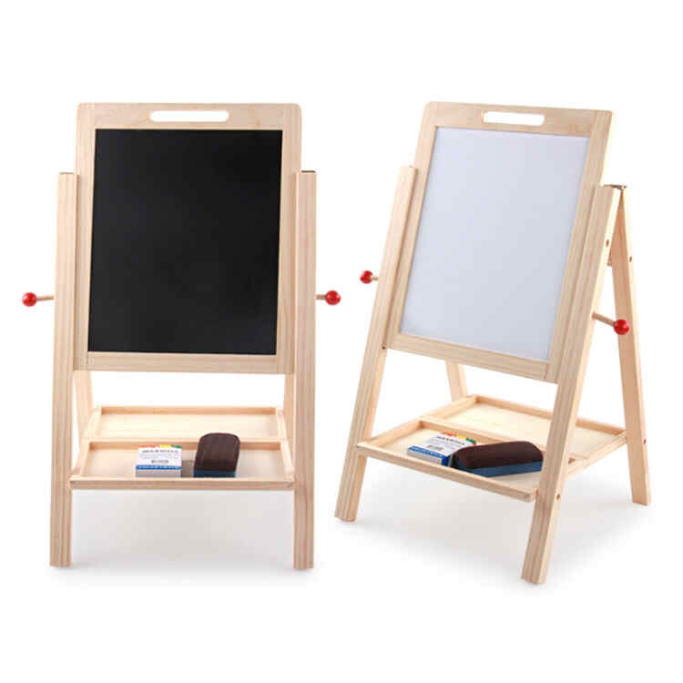 Double-sided magnetic children's drawing board